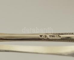 Ezüst(Ag) cukorcsipesz, jelzett, h: 11 cm, nettó: 20 g