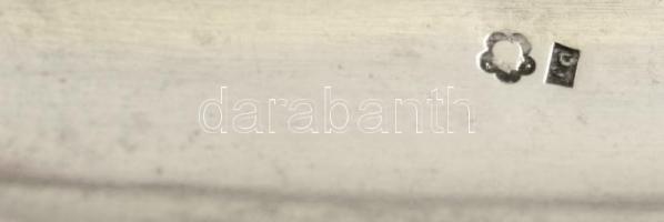 Ezüst(Ag) fogpiszkálótartó, jelzett, 9,5x3,5 cm, nettó: 28,2 g