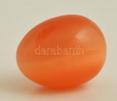 Csiszolt karneol tojás, 3,5x4,5 cm