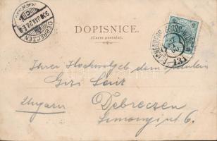 Turnov, Turnova nad Jizerou, Turnau; Znameni Mesta, Chrám cv. Mikulase, P. Marie, Skala Hlavatice, W...