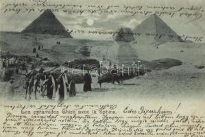 1899 Giza, Ghize; Les pyramides avec la Sphinx / Great Pyramids