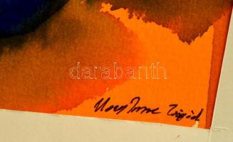 Nagy jelzéssel: Csendélet ( 2 sb). Akvarell, papír, 23×16 (2×) cm