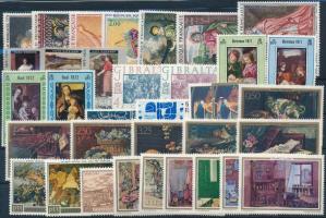 Festmény motívum 1971-1974 9 klf sor + 11 klf önálló érték, Painting motive 1971-1974 9 sets + 11 diff stamps