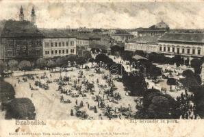 Szabadka, Subotica; Szent István tér és piac / market square (fl)