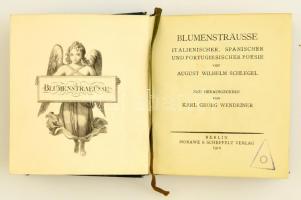 August Wilhelm Schleger: Blumensträusse. Berlin, 1912, Morawe&Scheffelt. Kiadói kopottas aranyoz...