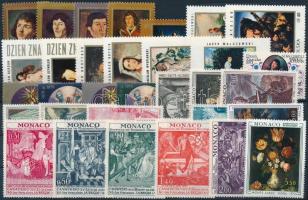 Festmény motívum 1971-1974 4 klf sor + 7klf önálló érték, Painting motive 1971-1974 4 sets + 7 diff stamps