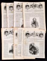 1856-1864 Vasárnap Újság kb. 40 száma, változó, többnyire jó állapotban