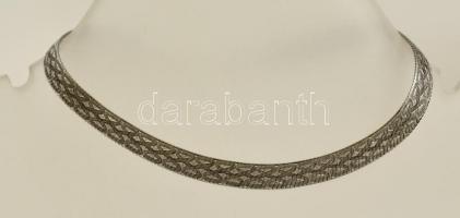 Ezüst(Ag) lapos kígyó karkötő, jelzett, h: 17,5 cm, nettó: 3,7 g