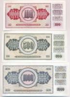 Jugoszlávia 1968. 5D + 10D + 1978. 20D + 1981. 50D + 1986. 100D + 1978. 500D + 1000D T:I-II
Yugosla...