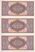 1946. 1.000.000.000P (3x) sorszámkövetők T:II