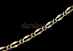 Ezüst(Ag) ovális szemű nyaklánc, jelzett, h: 45,5 cm, nettó: 6,6 g