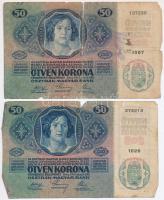 1914. 50K (6x) több darabon kiolvashatatlan felülbélyegzéssel T:III-IV 
Adamo K24