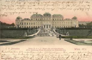 Vienna, Wien III. K.k. Belvedere, Palais Sr. k.u.k. Hoheit des durchlauchtigsten Herrn Erzherzog Franz Ferdinand von Österreich-Este (wet damage)