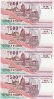 2006. 500Ft "EC" "50. évforduló 1956. október 23." (4x) közte 2db sorszámkövető ...