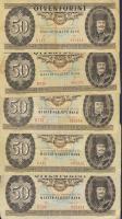 Kis forint tétel 50Ft 1986 (3x), 1989 (2x) + 100Ft 1984 (5x), 1989 (3x), 1992 (5x) T:II,III,IV Össze...