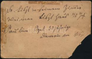 cca 1886 Liszt Ferenc (1811-1886) dolgozószobájában, Louis Held felvétele, keményhátú fotó, sérült, ...