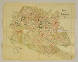 cca 1905 Sopron szab. kir. város szabályozási terve, készítette: Wälder József, szakadt, viseltes, szakadt, 51x63 cm.
