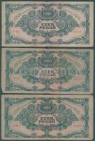 1945. 1000P (5x) benne 3db "egyenes tetejű" 3-sal T:III,IV