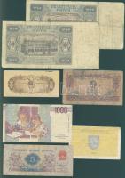 11db külföldi bankjegy 9 országból, benne Kína, Trinidad & Tobago T:II/III,III,IV