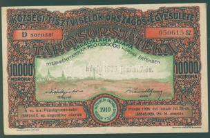 1926. "Községi Tisztviselők Országos Egyesülete" tárgysorsjátéka 10.000K T:II