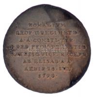 Ausztria 1790. "Tyrolis Laeta / II. Lipót 1790" Ag zseton (2,18g/20mm) T:2 patina
/ Austr...