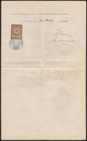1912 Bécs, egyetemi nyilvános rendes tanári kinevezés másolata, latin nyelven, okmánybélyeggel, pecs...