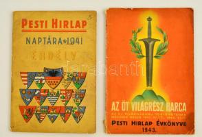 1941-1943 a Pesti Hírlap naptára: Erdély; Pesti Hírlap évkönyve: Az öt világrész harca