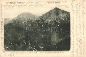 Tátra, Hruba hegyoldal a Kriván alatt. Divald Adolf 52. / Hruba Berglehne unter dem Kriván / mountains (EK)