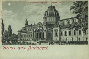 Budapest XIII. Szent Margitszigeti fürdőház. Ottmar Zieher litho (EK)