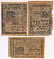 Amerikai Egyesült Államok 1773-1862. 6db modern hamis papírpénz T:II-III több darabon anyaghiány