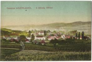 Középlak, Cuzaplac; látkép. Fogyasztási szövetkezet kiadása / general view (EK)