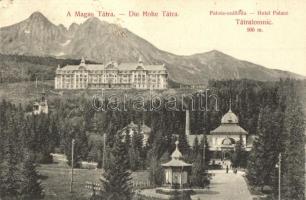 Tátralomnic, Tatranska Lomnica; látkép, Palota szálloda. Divald Károly kiadása / general view, hotel, spa (EM)
