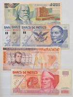 Vegyes: ~33db-os vegyes bankjegy gyűjtemény, 8 lapos bélyegberakóban, nagyrészt mexikói bankjegyek T...