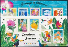Greeting Stamp: Summer self-adhesive mini sheet set, Üdvözlőbélyeg: Nyár öntapadós kisívsor