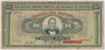 Görögország 1926. 1000D T:III- Greece 1926. 1000 Drachmai C:VG Krause 100