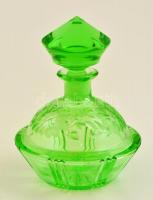 Csiszolt kristály parfümös üveg, hibátlan, m:13 cm