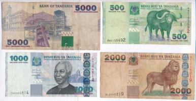 Tanzánia 2003. 500Sh + 1000Sh + 2000Sh + 5000Sh T:III,III- Tanzania 2003. 500 Shilingi + 1000 Shilingi + 2000 Shilingi + 5000 Shilingi C:F,VG