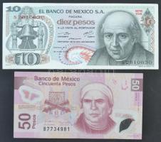 Mexikó 1975. 10P + 1981. 50P + 2006. 20P + 50P + 2007. 100P T:II-III- tűly.
Mexico 1975. 10 Pesos +...