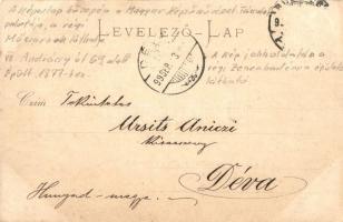 1899 Budapest VI. Andrássy út, Országos Minta-rajziskola  (EK)