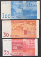 Kirgizisztán 2009-2010. 20S + 50S + 100S T:I,III,III-
Kyrgyzstan 2009-2010. 20 Som + 50 Som + 100 S...