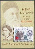 Henri Dunant halálának 100. évfordulója blokk, 100th anniversary of Henri Dunant's death block