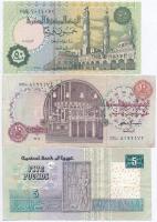 Egyiptom 5db-os bankjegy tétel T:I,III,III-
Egypt 5pcs of banknotes C:UNC,F,VG