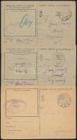1943 3 db ellenőrzött tábori postai levelezőlap