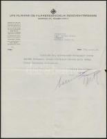 1930 UFA Filmipari és Filmkereskedelmi Rt. fejléces levele, hajtásnál kis szakadás, 29,5x22,5 cm