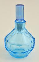 Dekoratív parfümös üveg, nagyon apró csorbával a potólt dugó alján, m:12 cm