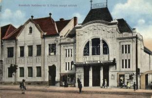 Keszthely, Andrássy tér 3. Uránia mozgó, filmszínház, mozi. Kovács Mór kiadása (EK)