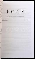 Fons (Forráskutatás, és történeti segédtudományok) két száma, III. évf.  1996. 2. szám, XII. évf. 20...