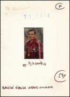 Balczó András (1938-) öttusázó, a nemzet sportolója, fotónegatív, 6x6 cm