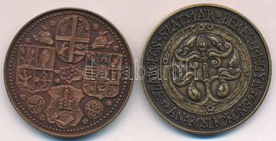 Tóth Sándor (1933-) 1985. "Szabolcs vezér - Nyíregyháza" Cu emlékérem (42,5mm) + 1992. &qu...