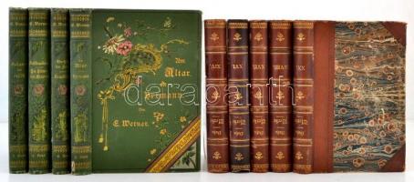 Vegyes könyv tétel, nagyrészt regények, német nyelven, valamint egy angol nyelven, példányonként vál...